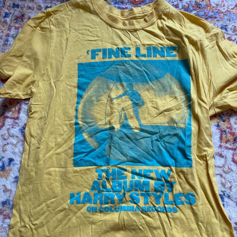Harry styles fine line yellow tshirt